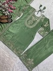Stylish Light Green Chinon Silk Salwar Kameez With Dupatta For Wedding