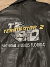 Terminator 2 3d Universal Studios 1990 Vintage Black Leather Rare Jacket Size Xl