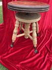 Piano Bench Stool Claw Glass Feet Wood Piano Stool Antique Stool Antique Up Down