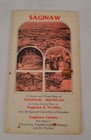 Saginaw Michigan Street   Road Map Printed By Dornbos Press Vintage