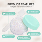 96pcs 10g 10ml Makeup Cream Cosmetic Green Sample Jar Containers With Spatulas
