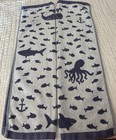Set Of 2 Vintage Pottery Barn Kids Hand Towel W  Reversible Sea Creature Print