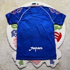 Asics Japan National Team Soccer Jersey Blue Flame Sleeve Mens Size Large