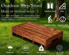 3 5  6  Solid Wood Step Stool  30 x16  Wide Platform  Handcrafted Heavy Duty Ste
