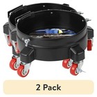 Auto Drive 12  Heavy Duty Bucket Dolly 5 Wheel Locking Casters Garage