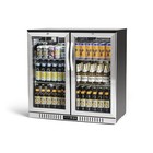 36  Wide 2-door Stainless Back Bar Beverage Cooler - Counter Height Refrigerator