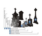 As-393 Cemetery Stencil Acrylic Airbrush Spray Wall Paint   Duty-fees Free  