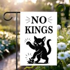 No Kings Garden Flag Angry Cat Funny Anti-royalty Patriotic Yard Banner Decor