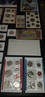 Huge Coin Lot Mint Set Lot Old Coins Dollars Penny Book Wwii Silver Junk Drawer