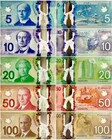 2011-2013 Canada Set 5 Pcs 5 10 20 50 100 P 106 107 109 110 113 New Unc Banknote