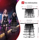 Victorian Steampunk Bustle Skirt Layered Tie On Belt Tulle Tutu Overskirt For Wo