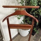 Vtg 1950s Fratelli Reguitti Brevettato Italian Wood Rolling Valet Stand Rack Mcm