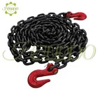 Transportation Bundle Chain Steel Working Load 12000lbs G80 Chain Hook1 2in 20ft