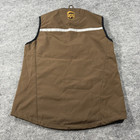 Brown Ups United Parcel Service Vest Size Large Wear Guard Full Zip Reflective