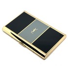 Yves Saint Laurent Ysl Logo Vintage Cigarette Holder Card Case Black Gray