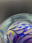 Signed Rollin Karg 2000 Art Glass Dichroic Sculpture 6 5  Tall 7  Wide