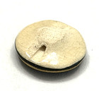Vintage Damascene Mountain  Tree   Pagoda Scene Satsuma Button - 11 16   o7 