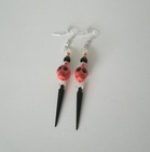 Orange Skull With Spikes Goth Pagan Witch Witchcraft Gothic Halloween Earrings