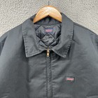 Dickies Eisenhower Jacket Mens Xxl Black Quilt Lined Coat Full Zip Up Work