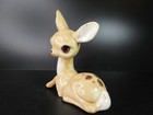 Vtg Mcm Ceramic Deer Fawn Figurine Big Eye -1970s Sweet Fawn Doe Kitschy