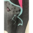 Jamie Sadock Pink Black Abstract Crinkle Quarter Zip Golf Top 61136 Women Xl