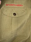 Vintage Dress Shirt Olive Green Bsa Boy Scout Uniform Wool     51 Larger Size