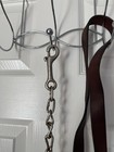Brown Leather Horse Lead Rope With Chain