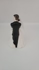 Vintage Wedding Cake Topper Bride Groom Porcelain Figurine Lace Veil Couple