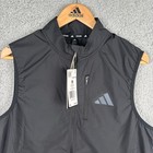 Adidas Essentials Windproof Cycling Gilet Vest Mens M Black Packable Kb5184