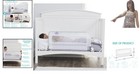 33    White Baby Crib Rail With Swing Down Design - Ultimate Toddler Safety Guard