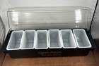 Captain Morgan Private Stock 6-compartment Condiment Server Organizer With Lid