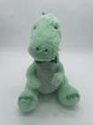 Fao Schwarz Stuffed Animal Plush 13  Green Dinosaur With Glitter Bow Tie