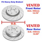 13 78 Inch Front Rear Drilled Rotors Brake Pads For Grand Cherokee Dodge Durango