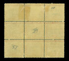 Canal Zone  us  1904 Map Of Panama Ovpt  10c Yellow Sc 13d Mint Mh nh Block Of 9