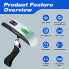 Digital Hanging Luggage Scale 110 Lb   Portable Handheld Suitcase Weight