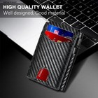 Men s Slim Popup Bifold Carbon Fiber Wallet  Rfid Blocking  Money Clip  Men Gift