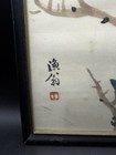 Original Vintage Chinese Painting On Silk White Flower Blossoms Signed
