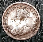 1914 Canada Silver 5 Cents George V  925 Sterling Silver See Photos