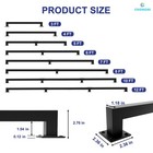 Chongni 12ft Stair Railing Indoor Matte Black Square Tube Handrail 500lbs Load