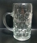 Vintage Heavy Park Brau Glass Beer Mug Thumbprint Dimple Oktoberfest 1l Tankard 