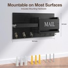 Mail Organizer For Wall Mount key Holder With Shelf Includes Letter Holder hooks