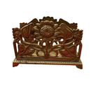 Wildflower Sunflower Brass Letter Rack Napkin Holder Vintage Mid Century Modern