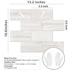 Stickgoo Subway Tile Peel And Stick Backsplash  Glossy Light Brown Pvc Self-adhe