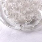 Vintage Floral Frog Clear Glass 19 Hole Flower Holder 5 Inch