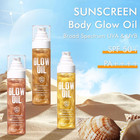 Body Glow Oil  Broad Spectrum Spf 50  Glitter Shimmer Sunscreen Body Oil Lotion