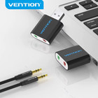 Usb Audio Adapter External Stereo Sound Card 3 5mm Headphone And Microphone Jack