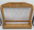 Vintage Advertising Chef Shop Tools Wooden Shelf Metal Pegs Store Display 