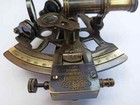 Vintage Brass Nautical Sextant In Elegant Leather Case Maritime Navigation Tool