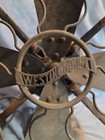 Antique Westinghouse 12  Brass Blade brass Cage 4-blade Desk Fan  Style 60677