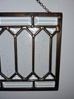 Vntg Leaded Glass Window Panel Suncatcher 12   8  Thick Heavy Brass-very Clean   